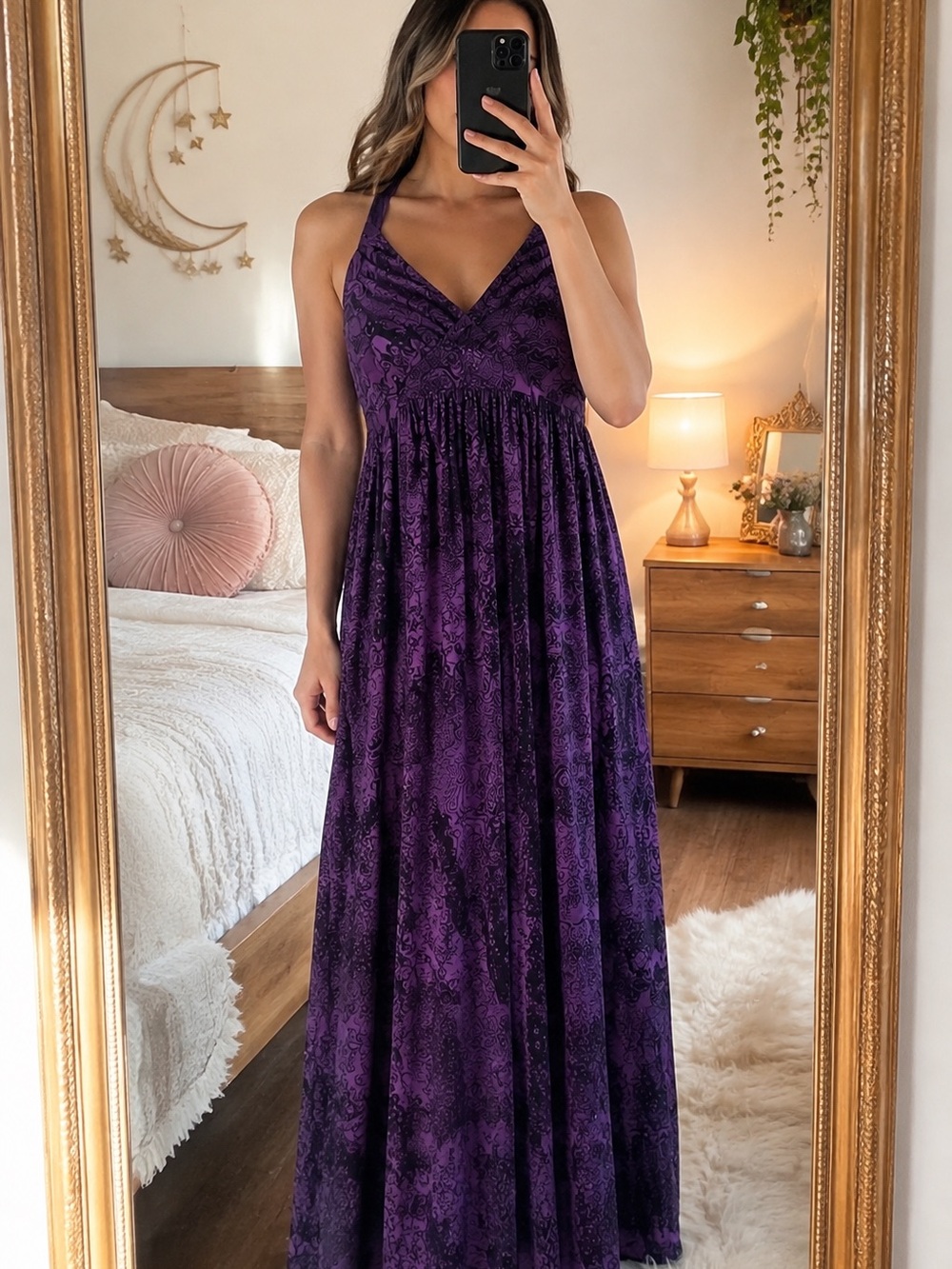 Boho Purple Maxi Dress